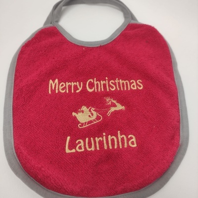 Babero Felpa Trineo Personalizable