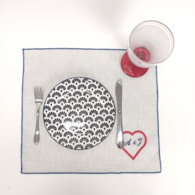 Mantel Individual/Servilleta Perfect Heart