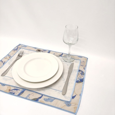 Mantel Individual Doble Light Blue