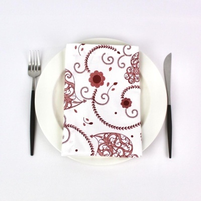 Mantel Individual/Servilleta/Camino de mesa Viana Red BI