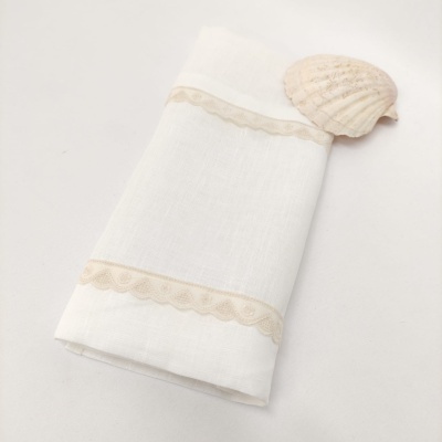 Toalla de Bautismo Romantic Lino JOL Toalla de Bautismo Romantic Lino JOL