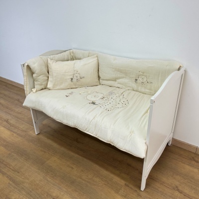 Conjunto Edredón Bordado Muselina Gato