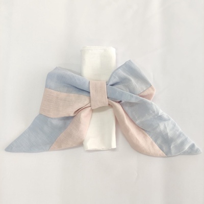 Porta Servilletas Rosa y Azúl Pastel