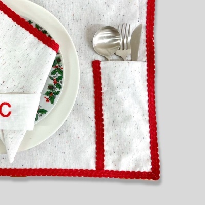 Mantel Individual con Bolsillo Cuchillería