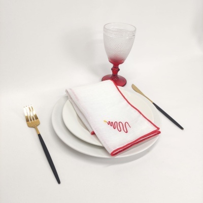 Servilleta Red Christmas Tree Rollo Lino JOL