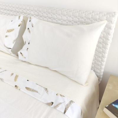 Juego de Sábanas de Franela Perla Plumas