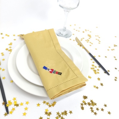 Servilleta Algodón Soldado Yellow Ponto Aberto