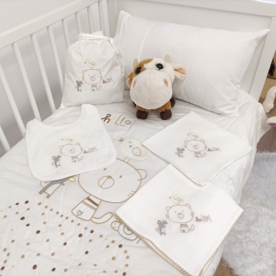 Bolsa Bebe Algodón Gato Personalizable