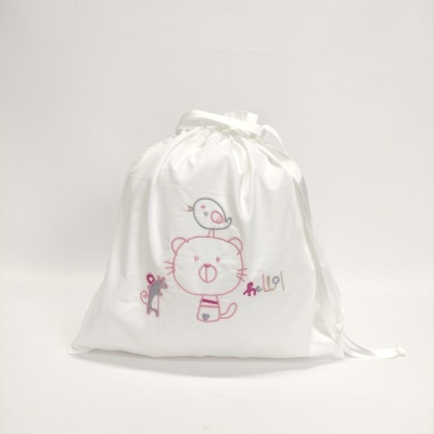 Bolsa Bebe Algodón Gato Personalizable