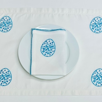 Mantel individual/Servilleta Azul Pascua Lino JOL/COL