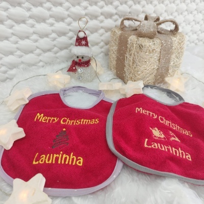 Babero Felpa Trineo Personalizable