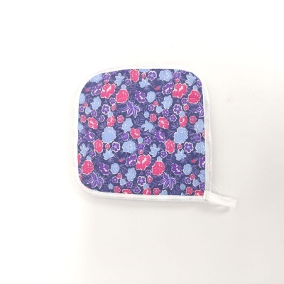 Manopla y Agarrador Acolchado Flores