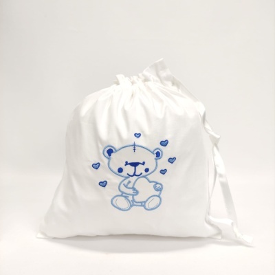 Bolsa Bebe Algodón Oso Corazones Personalizable