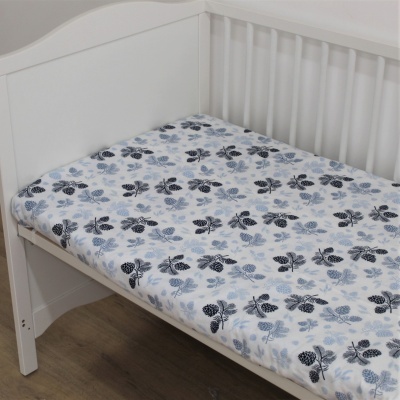 Sábana Bajera de Franela Pinha Azul Baby