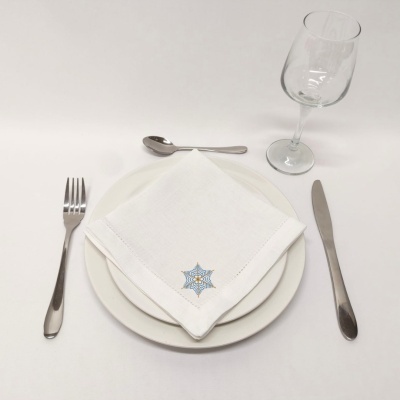 Mantel Individual/Servilleta Snowflake Lino JOL