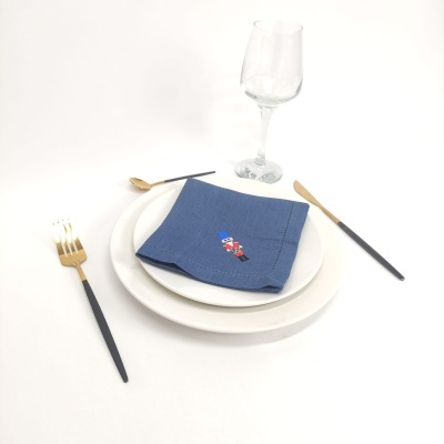 Servilleta Lino Of Soldado Blue Vainica