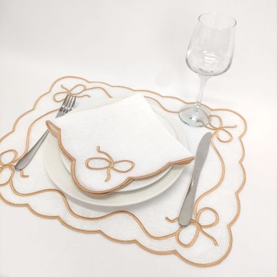 Mantel Individual/Servilleta Lazo Lino JOL