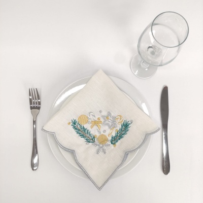 Mantel individual/Servilleta Acebo Lino COL