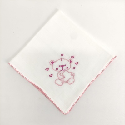 Muselina Algodón Beijinho Oso Corazones Personalizable