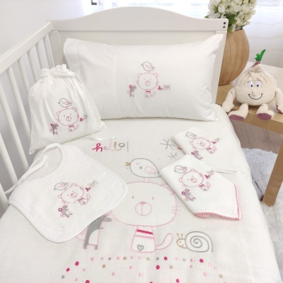 Bolsa Bebe Algodón Gato Personalizable