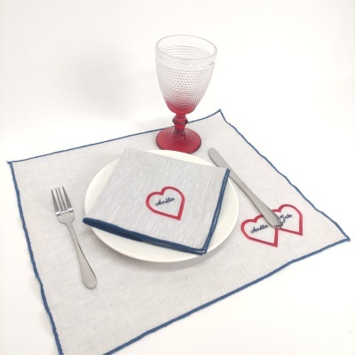 Mantel Individual/Servilleta Hearts