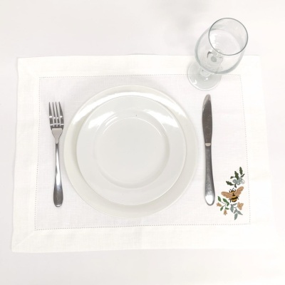 Mantel Individual/Servilleta Abeja Lino JOL