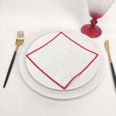 Servilleta Lino COL Cocktail Red