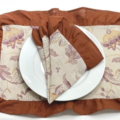 Mantel Individual/Servilleta Lino Volante