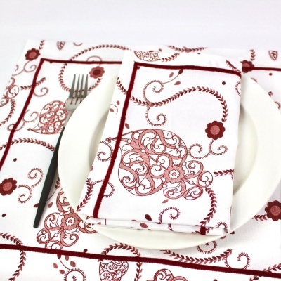 Mantel Individual/Servilleta/Camino de mesa Viana Red Rollo