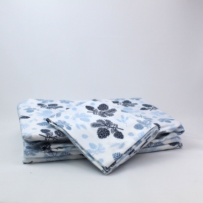 Juego de Sábanas de Franela Pinha Azul Baby