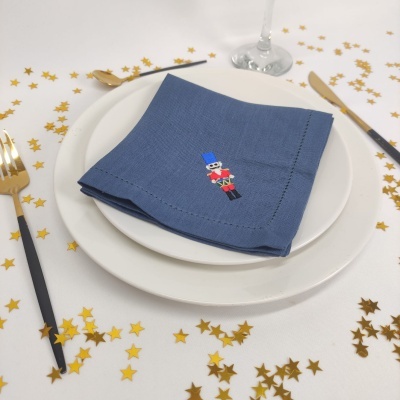 Servilleta Lino Of Soldado Blue Vainica