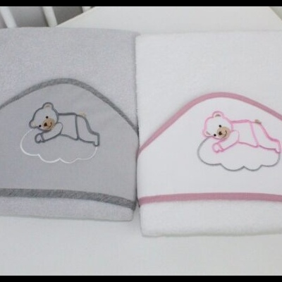 Toalla Baño Bebé Oso Nube