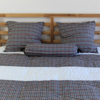 Edredón Decorativo Algodón Cuadrados