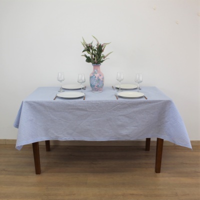 Mantel Lino Blue Stripes