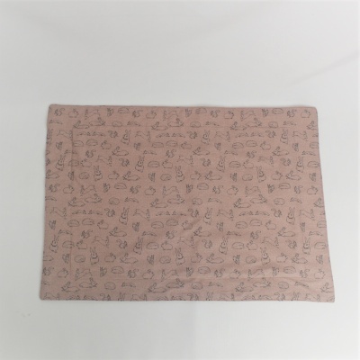 Mantel Individual Duplo Easter Coelhos PINK