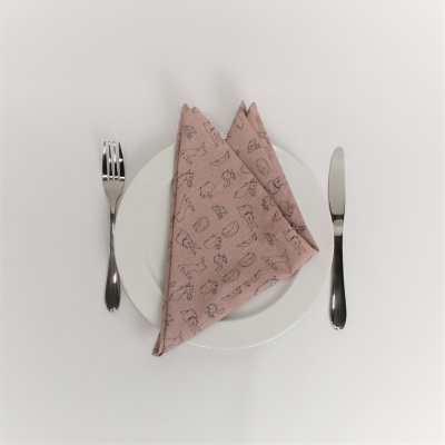 Mantel Individual Duplo Easter Coelhos PINK