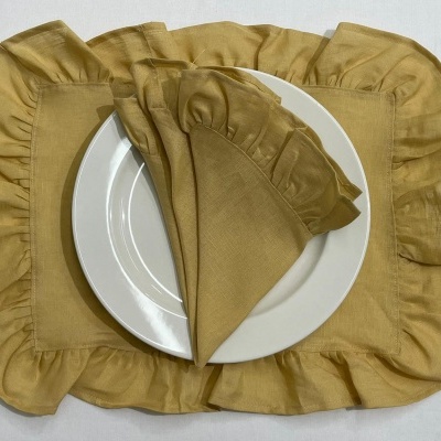 Mantel Individual/Servilleta/Camino de Mesa Volante Marilu Lino COL