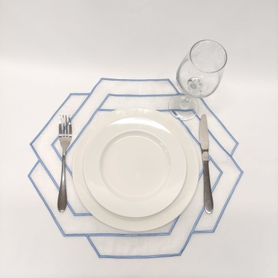Mantel individual/Servilleta Hexagonal Simple Lino JOL