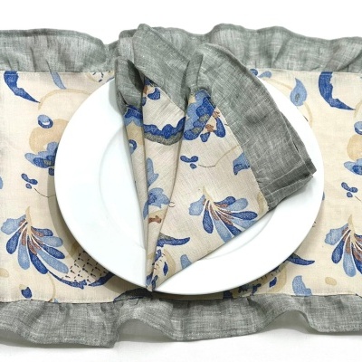 Mantel Individual/Servilleta Lino Volante