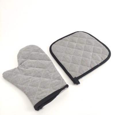 Manopla y Agarrador Acolchado Gray