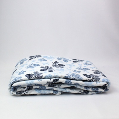 Sábana Encimera de Franela Pinha Azul Baby