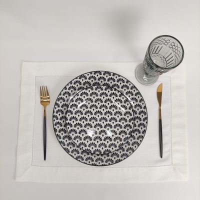 Mantel Individual/Servilleta Algodón Basic Vainica