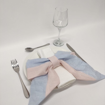 Porta Servilletas Rosa y Azúl Pastel