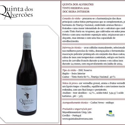 QA Reserva tinto DOC Beira Interior - Cx 3 garrafas