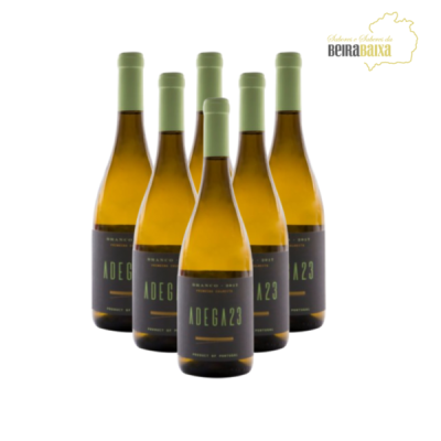 Seis garrafas de vinho branco ADEGA23