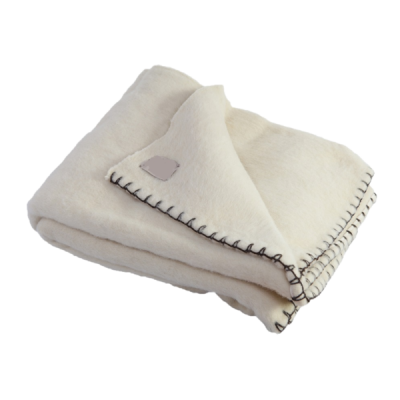 Cobertor de casal marfim 100% Lã