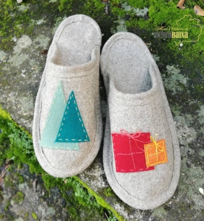 Chinelo burel natal castanho tam. 39/40