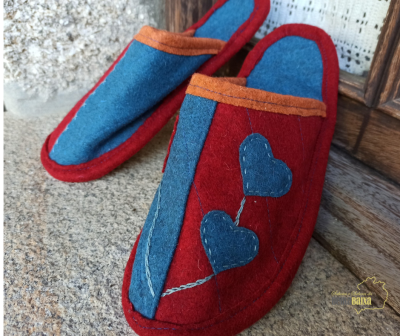 Chinelo burel coração tam. 41/42