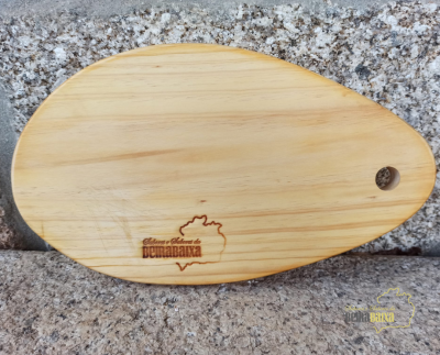 Tábua de madeira oval cor natural