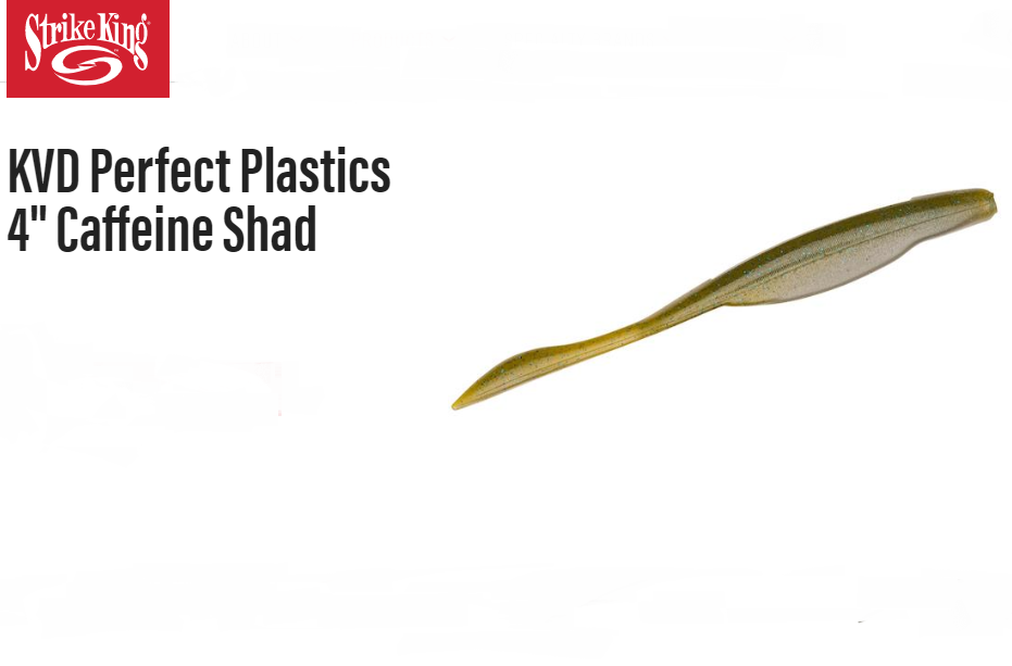 Amostra Strike King Caffeine Shad 4''